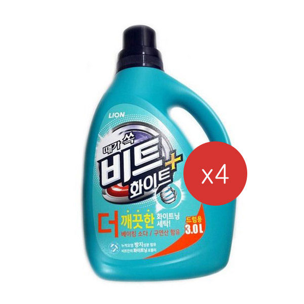 비트 화이트플러스 액체세탁세제 드럼용 3Lx4개, 3L, 4개 33,140원