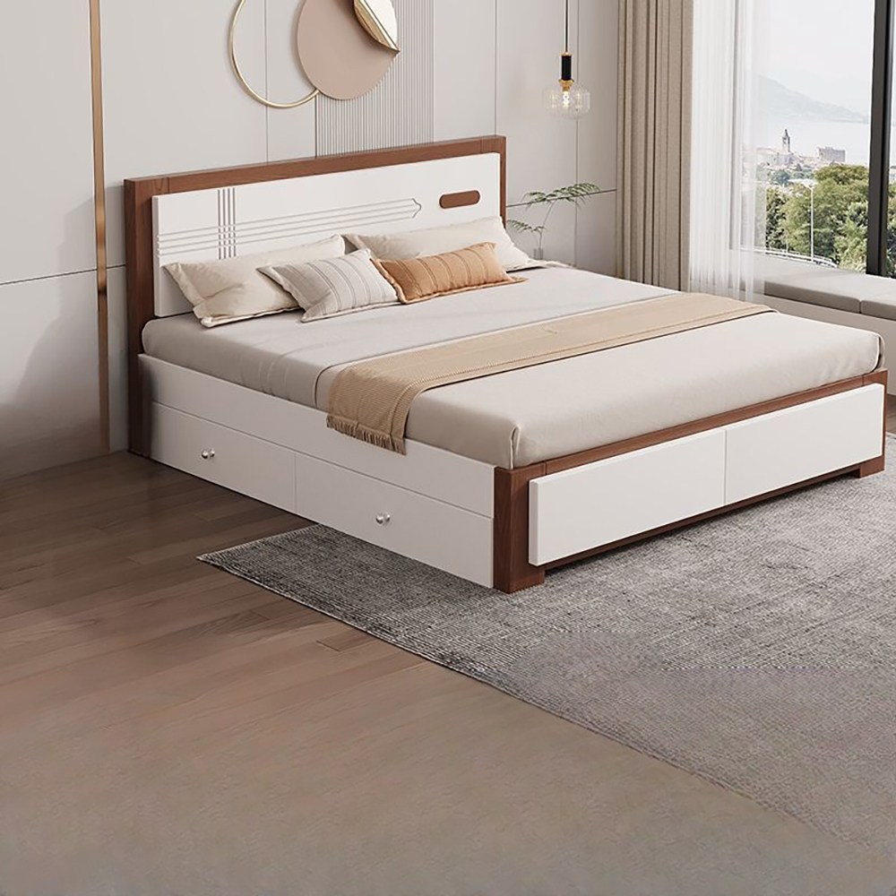모던 수납형 침대 프레임 가정용 신혼집용 현대심플침대 465,300원