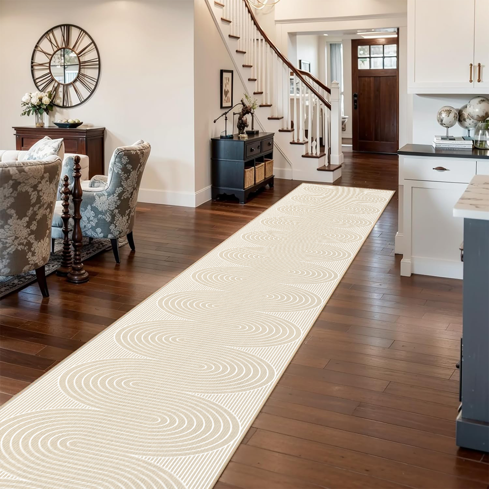 Cloud Loft 초장대 러너 카펫 벨벳 소재 미끄럼방지 물세탁 가능 접기 쉬운 관리 카페 호텔 복도 현관 주방 침대옆 북유럽 크림 스타일 부드러운 골드색 89,700원