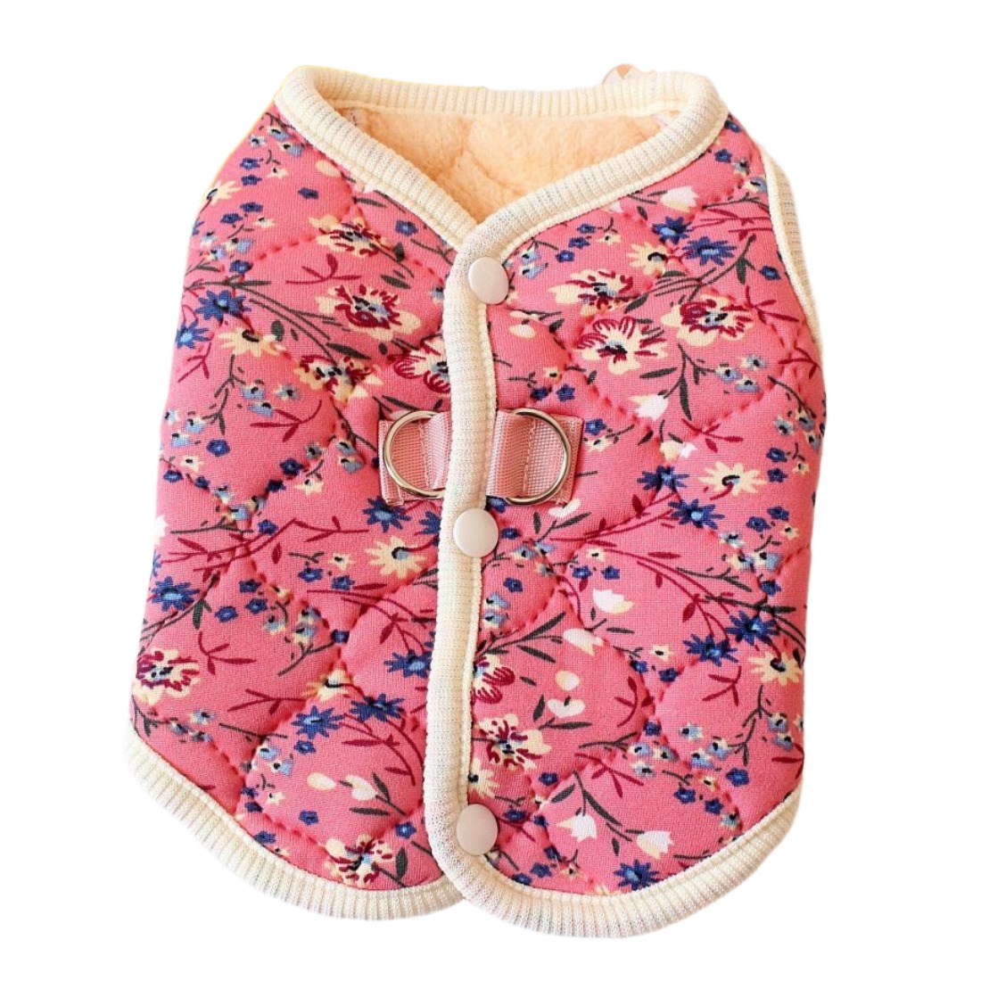 온리코 따뜻한 누빔 할매 조끼 강아지 옷, 1개, 핑크 6,930원