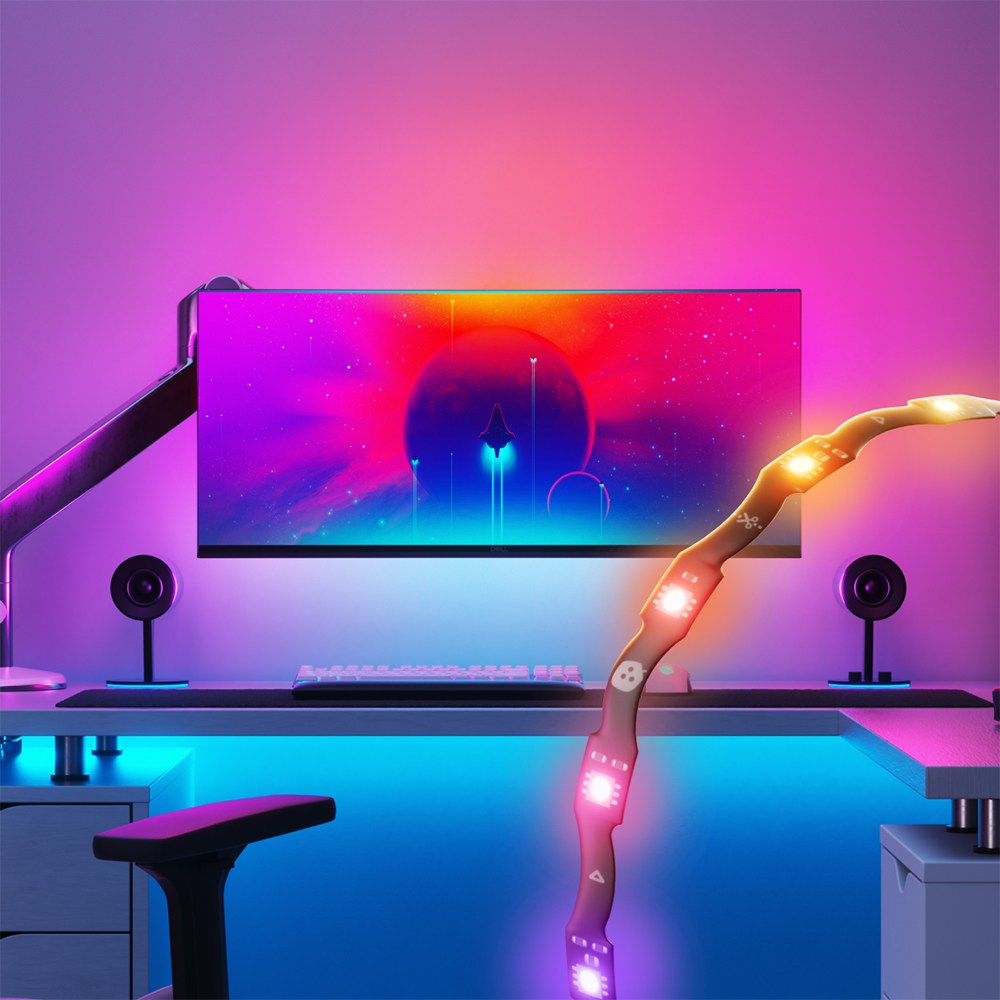 나노리프 4D PC 모니터조명 반응형 LED 라이트스트립 게이밍조명 RGB조명, 1개, 블랙 61,900원
