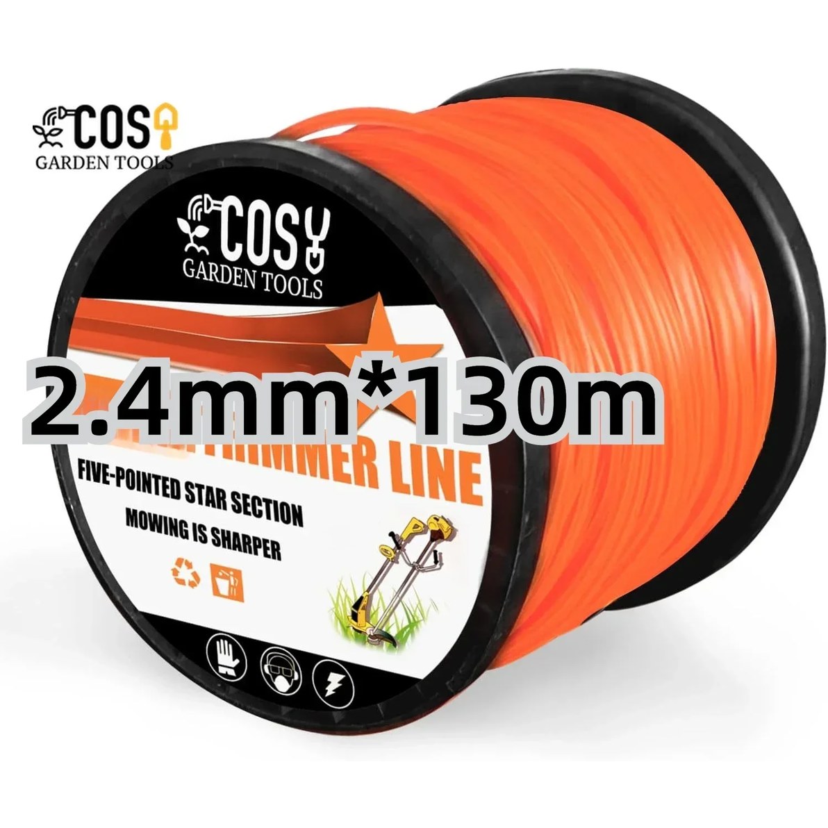 2.4mm 브러시 커터 날카로운 로프 잔디 깎는 기계 펜타그램 나일론 예초기 트리머 라인 스트링 롤 정원용 16,300원