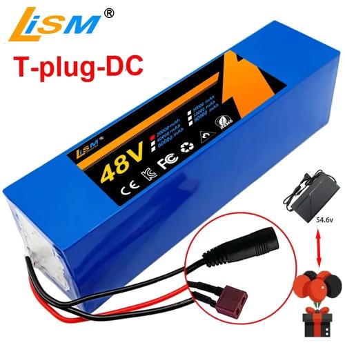 21700 리튬 배터리 팩, 전기 자전거 BMS 및 무료 충전기, 고출력 Ebike 배터리, 54.6V, 48V, 20Ah, 13S3P, 20000mAh, 800-1000W 69,370원