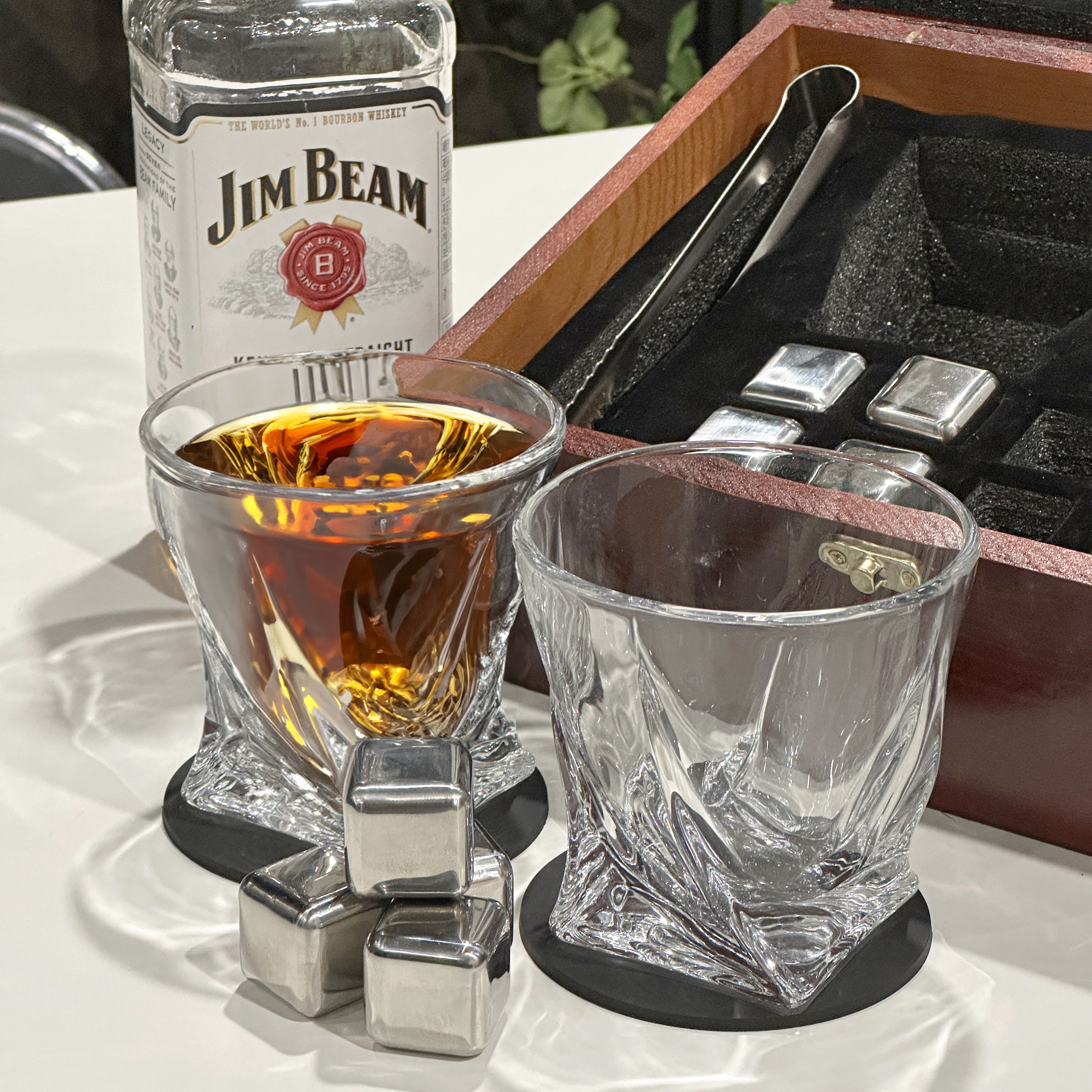 위스키잔 세트 결혼선물 집들이선물 온더락잔 하이볼잔 크리스탈 일자 양주잔 캠핑컵 술잔 세트 남자친구선물 40,900원