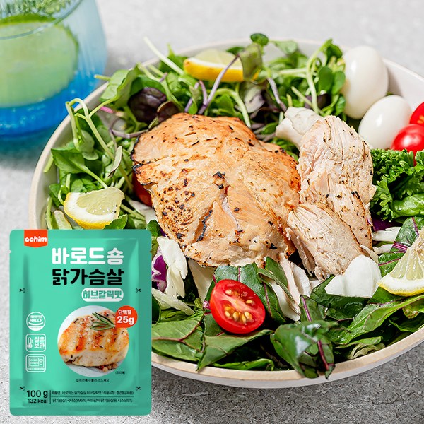 아침 바로드숑 맛있는 실온보관 이지컷 닭가슴살 허브갈릭 (100g), 60개, 100g 98,720원