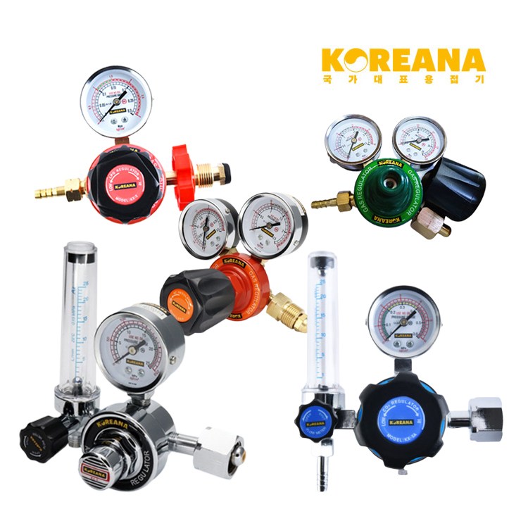 코리아나 조정기 모음전 산소 LPG 알곤 질소 레귤레이터 조정기 게이지 가스 압력 조절기 감압기 용접용품 25,800원