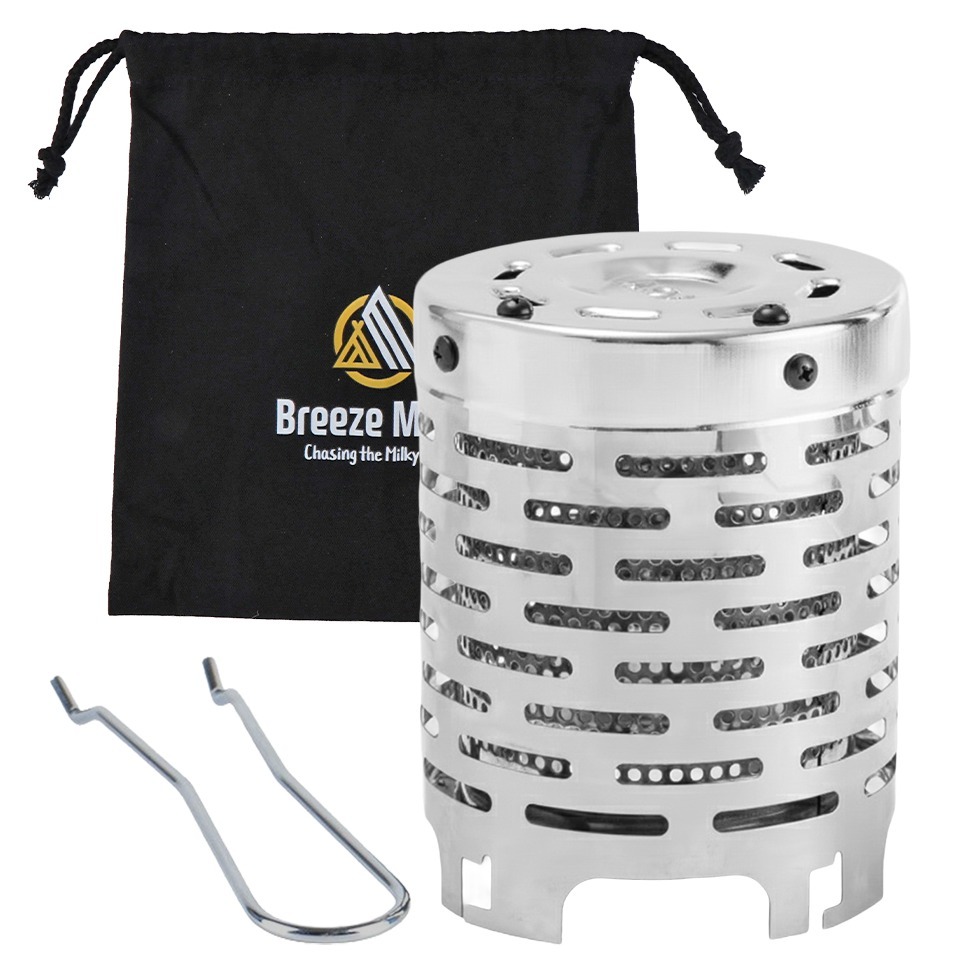 브리즈문 스테인리스 캠핑 스토브 미니 난로 휴대용 히터캡 + 보관파우치 세트 10,800원