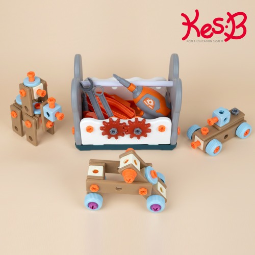 [캐스비] 튼튼 꼬마엔지니어 공구놀이(2971) 전동 드릴 전동공구 유아 창의블럭 만들기 38,400원