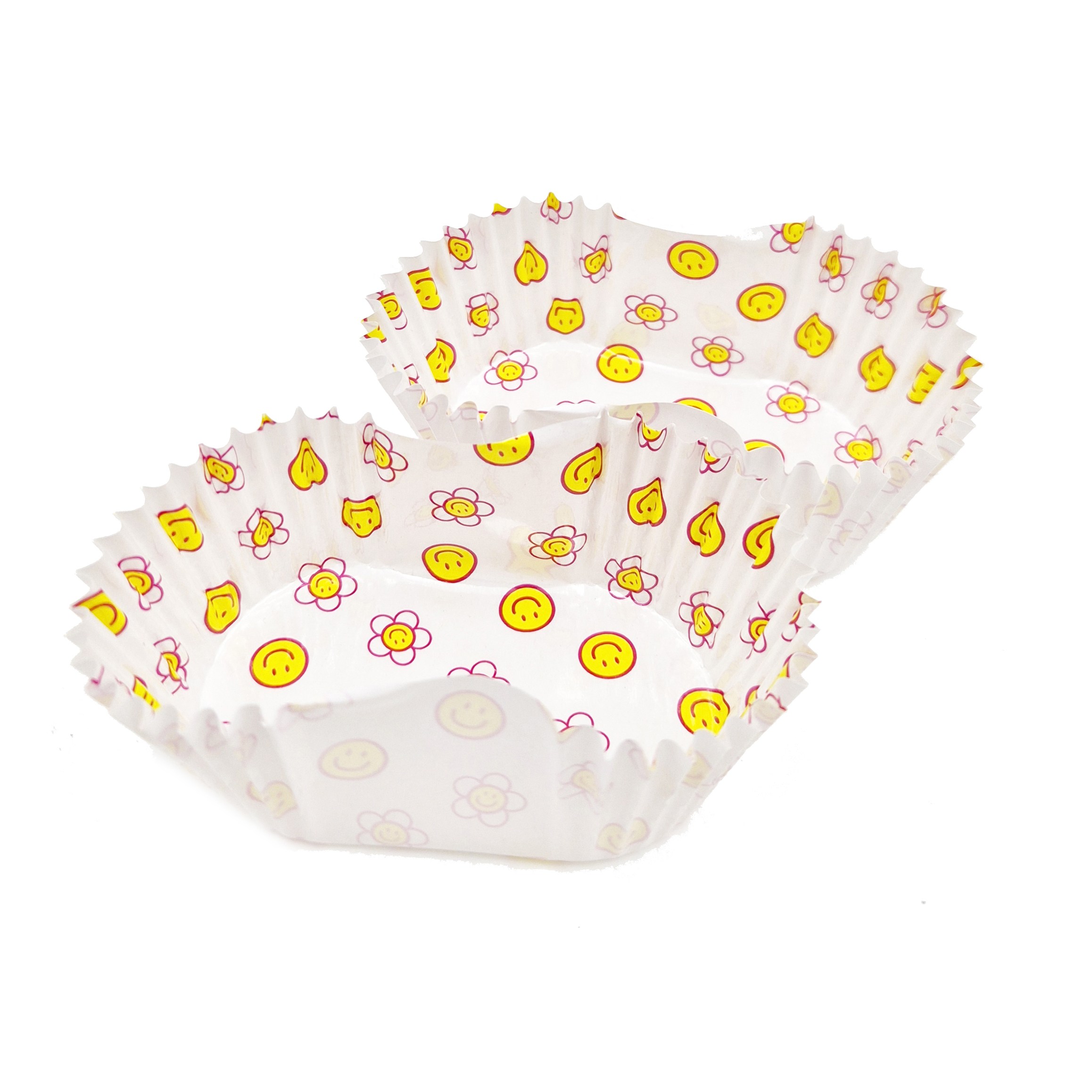 스마일 꽃 PET코팅 반찬컵 머핀컵(타원형) SMILE, 1개, 대 80x50,300p 12,600원