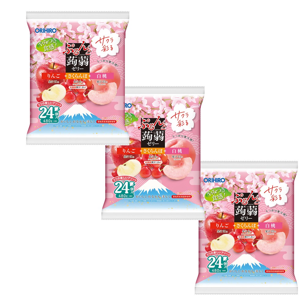 오리히로 곤약젤리 대용량 세가지맛 모듬세트(거봉/머스켓/망고,사과/체리/백도,백도/망고/포도) 29,800원
