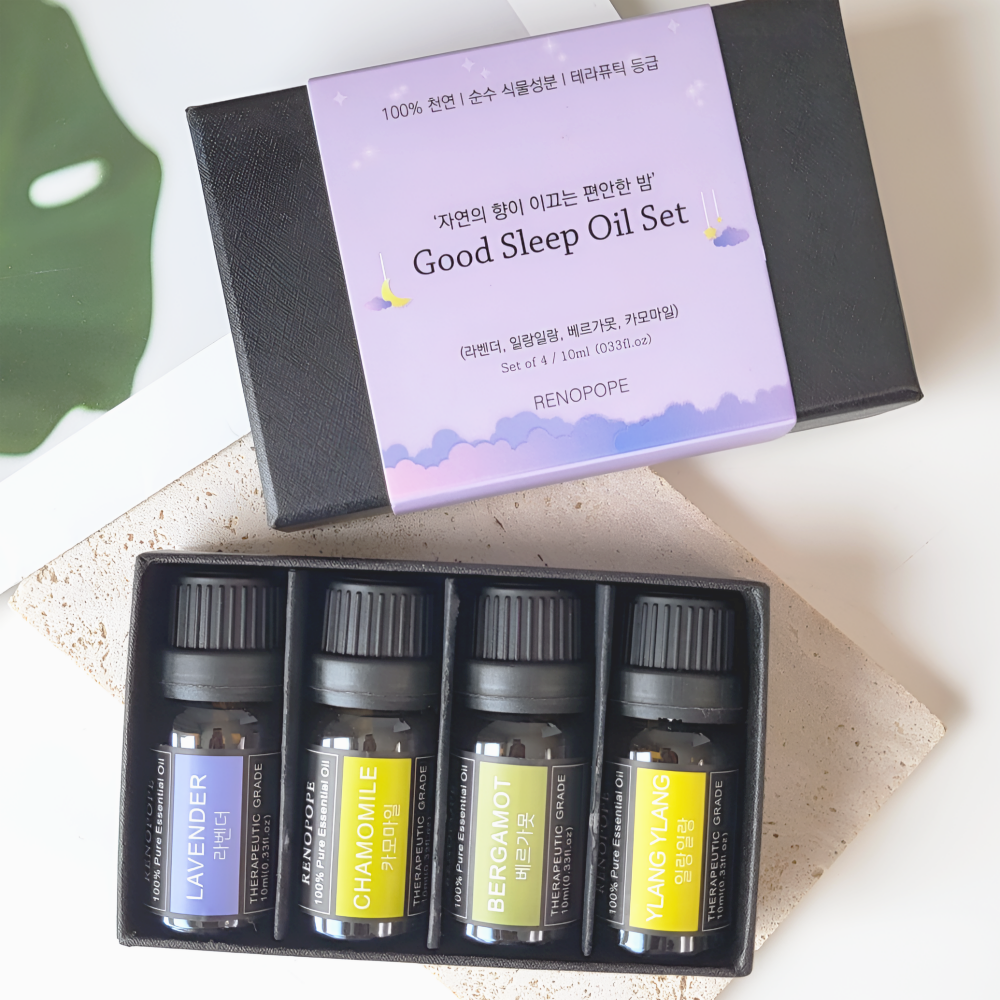 레노포프 수면 숙면 천연 아로마오일 4종 SET 테라피등급 퓨어 에센셜오일 24,800원