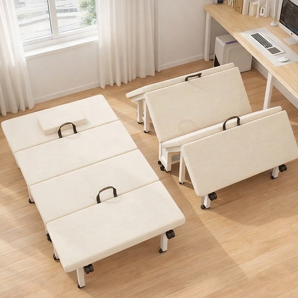 소프트엣지 1인용 간이 폴딩 접이식 침대, 아이보리 82,250원