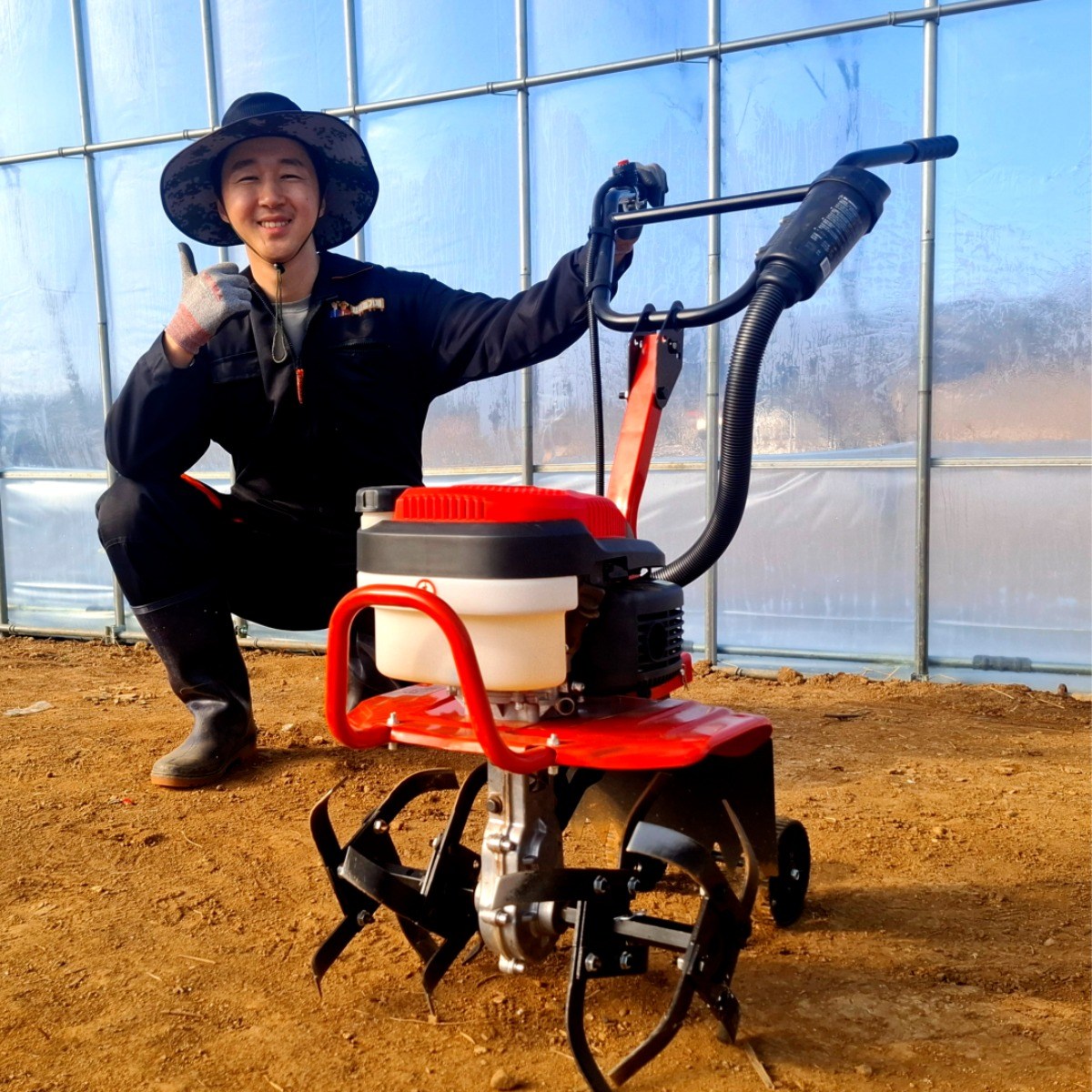 형제농기계 2세대 관리기 농업용 미니 소형 농기계 텃밭 트랙터 로타리 밭가는 기계 배토기, 1세트 531,000원