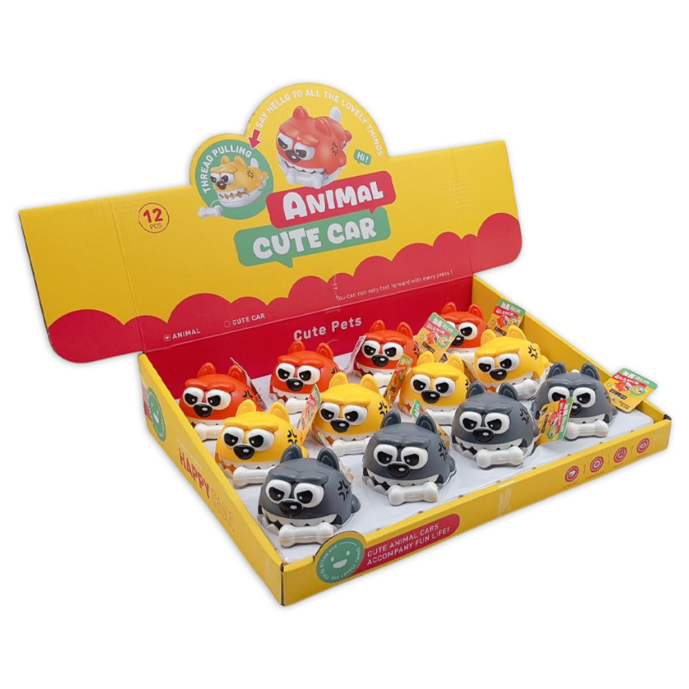 토이즈데이 뼈다귀를 당기면 따라가는 불독 어린이 반려견 강아지 태엽 장난감 단체 선물 구디백, 12개, 균일혼합, 6cm 33,600원