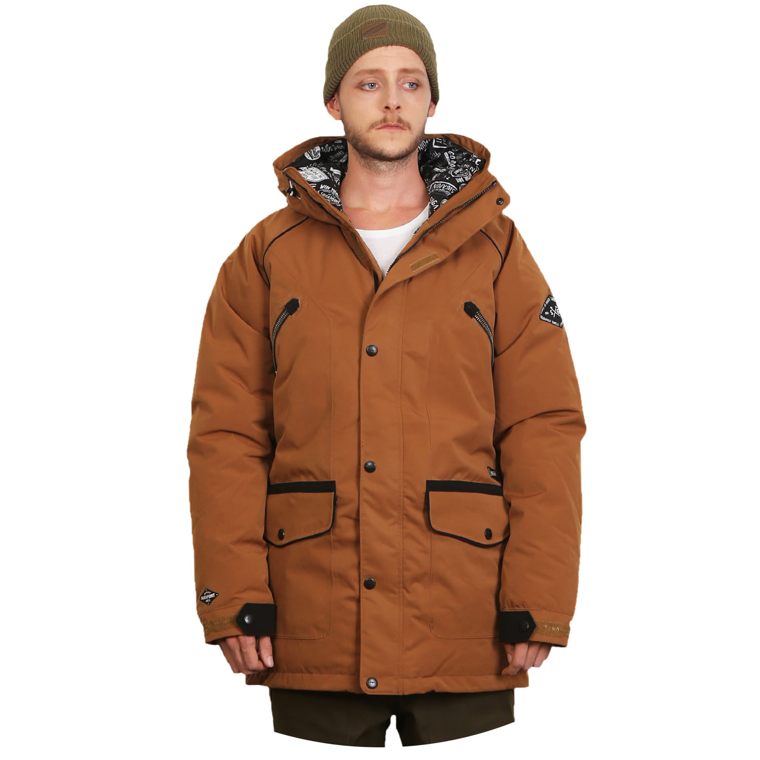 슈가포인트 남성 스노보드 스키 다운 자켓. 남자 보드복 스키복 패딩 점퍼. Leader J - Mud 180,000원