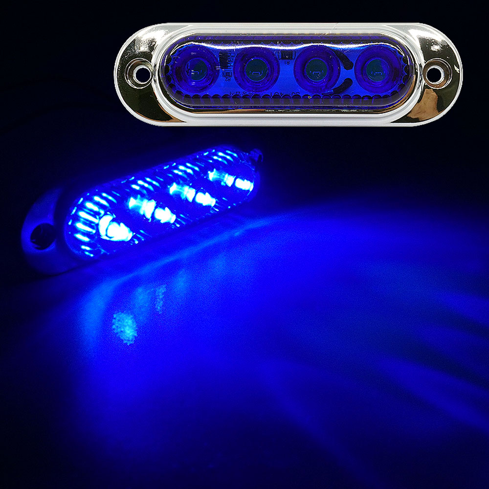 삼항LED MOTOPIA 4LED 사이드램프 차폭등, 24V용 블루LED, 1개 7,700원