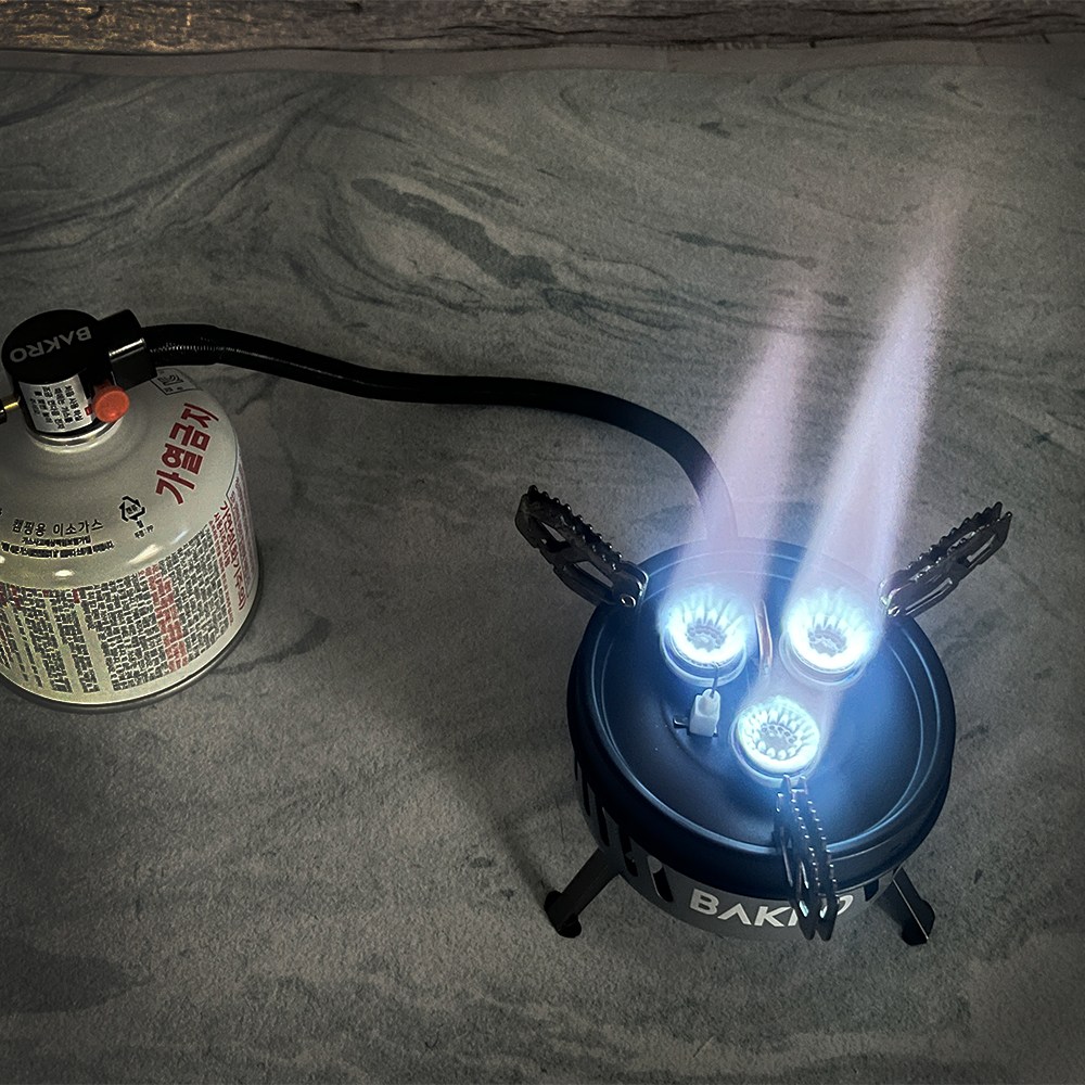 바크로 캠핑 휴대용 미니 가스버너 이소부탄 와우 강염버너 로켓스토브 캠핑버너, 1개 62,000원