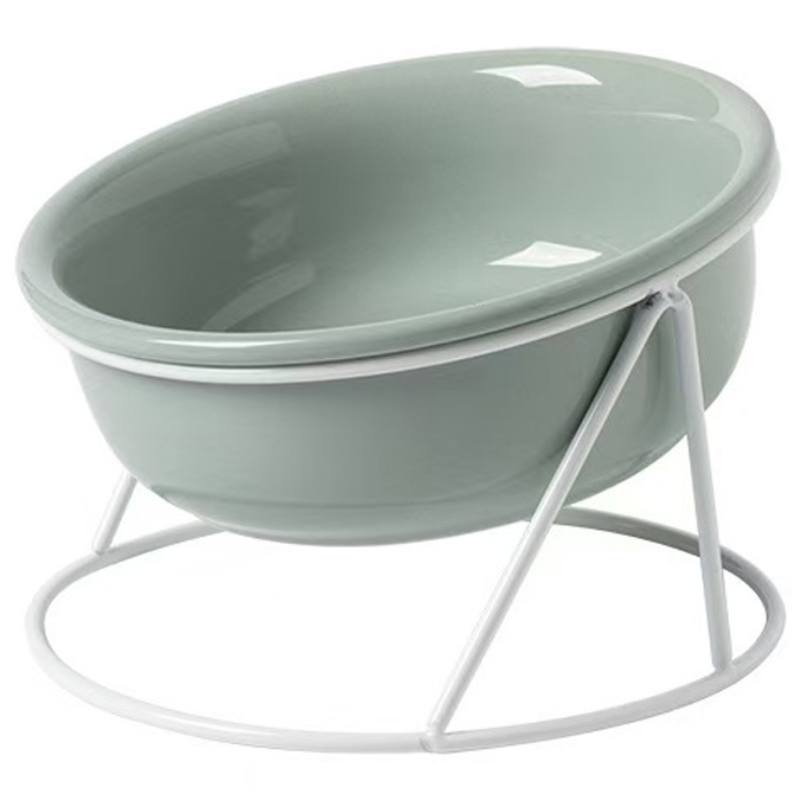 드림계곡 반려동물 키높이 경사형 마카롱 도자기 식기 강아지 밥그릇 고양이 밥그릇, 1개, 연두색300ml 14,800원