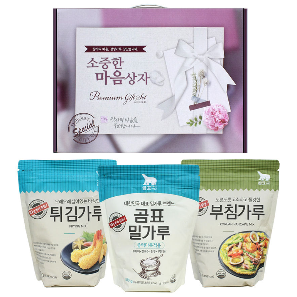 곰표 부침 3종 (9세트/1박스) 부침가루 +튀김가루+밀가루 추석선물세트 명절선물세트 57,500원