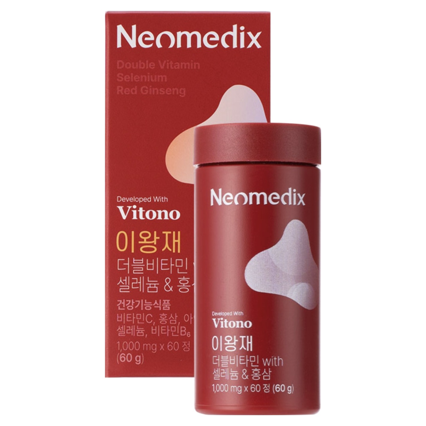 네오메딕스 이왕재 비타민C 플러스 홍삼 셀레늄 정제형 60g, 1개, 60정 49,900원