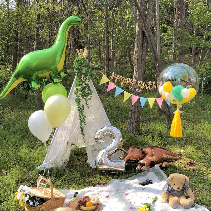 파티온 버블풍선 공룡 생일파티세트(버블풍선+펄풍선+풍선스탠드+숫자풍선+손펌프) 29,900원