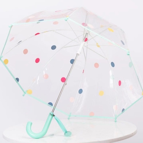 KC인증 감성가득 아동 도트 투명 우산 키즈 돔형 땡땡이 우산 10,690원