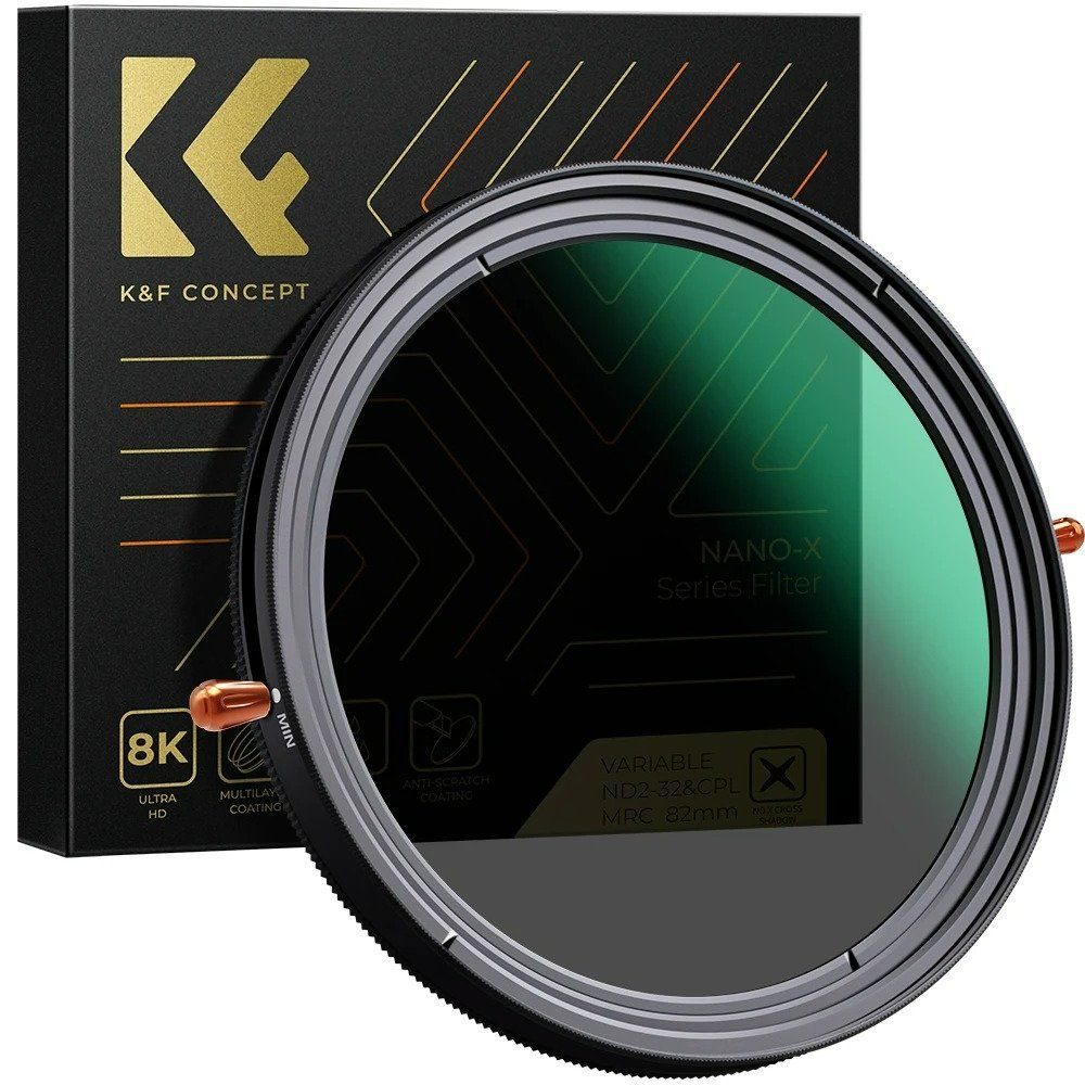 K F 컨셉 62mm 가변 페이더 ND2 ND32 ND 필터 및 CPL 원형 편광 2 in 1 카메라 렌즈 No X 스팟 방수 스크래치 방지 나노 시리즈 124,000원