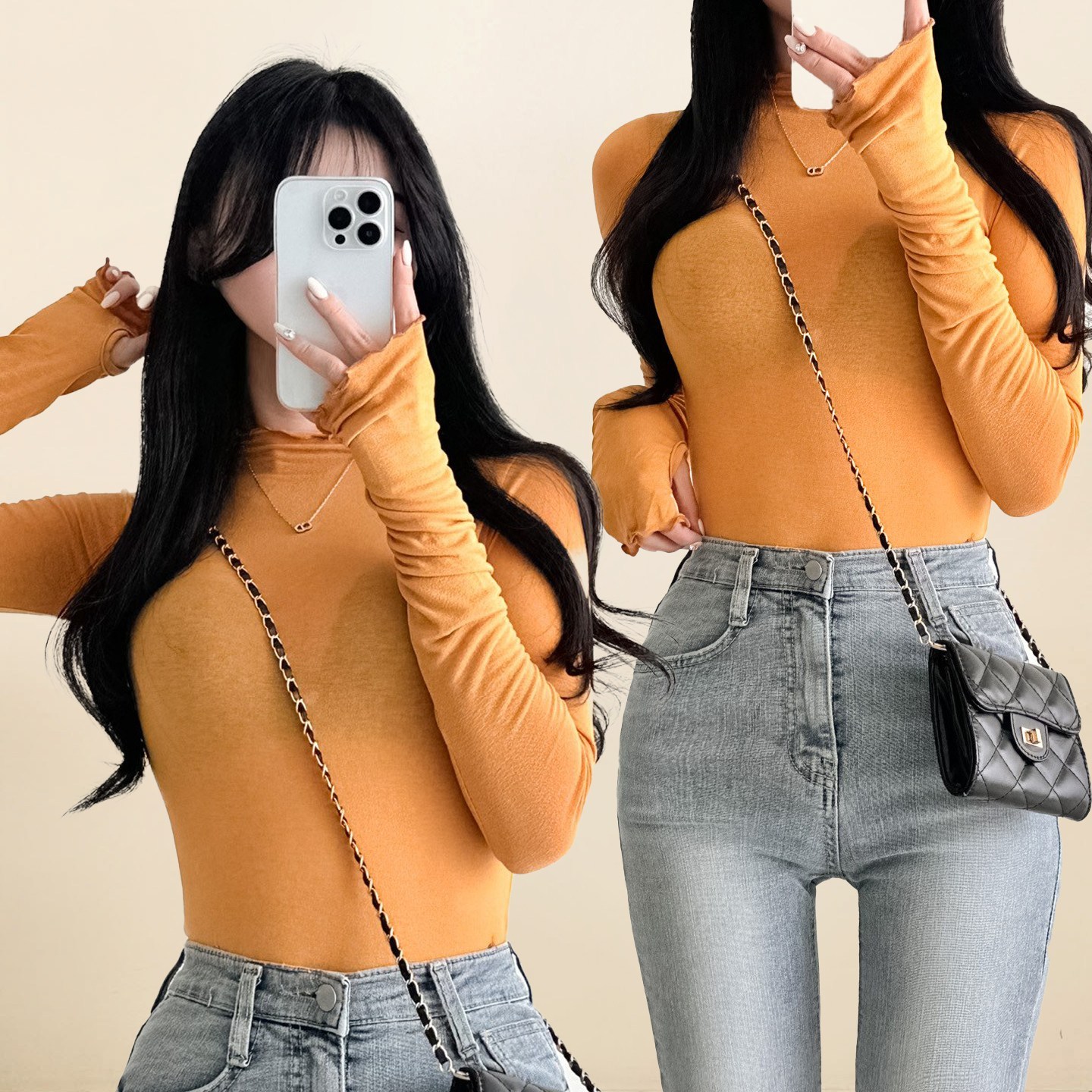 스트릿제이 반폴라 터틀넥 러플 워머 목티 긴팔 슬림핏 스판 티셔츠 9,900원