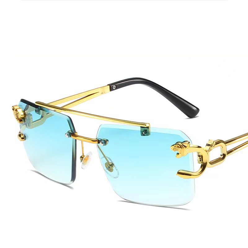 DZX 남녀공용 오버사이즈 패션 무테 선글라스 가벼운 스타일리쉬 배색 편광 안경 8,590원