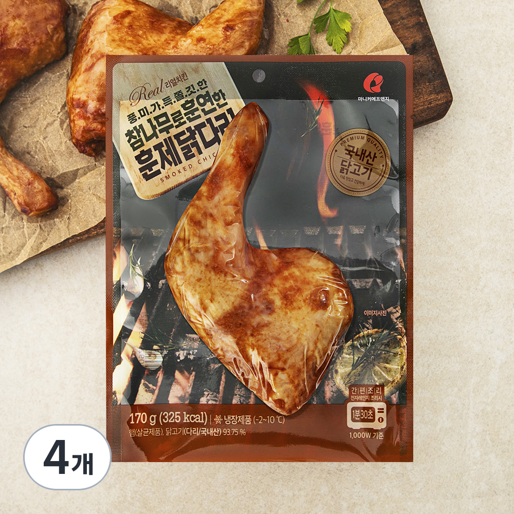 [로켓프레시] 마니커에프앤지 참나무로 훈연한 훈제닭다리 12,590원