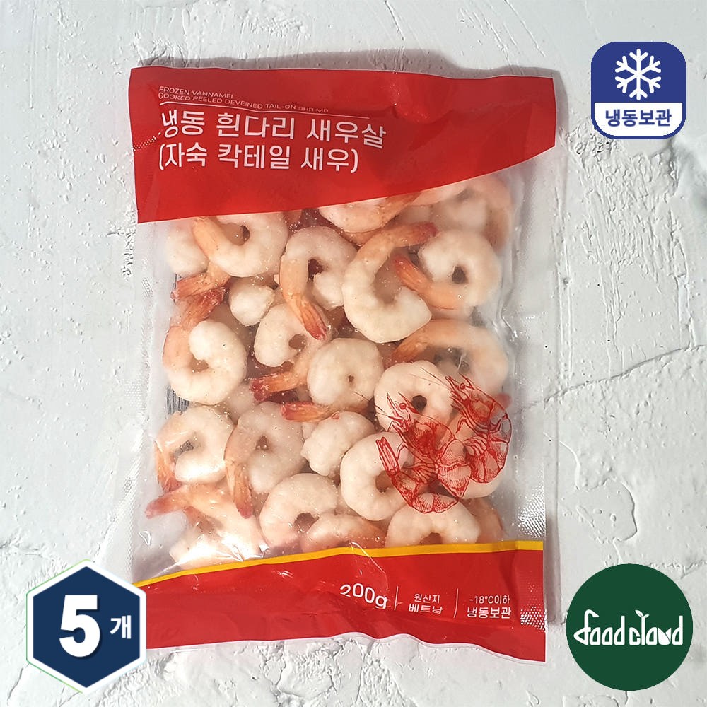 냉동 자숙 칵테일새우 200g (71/90), 5개 24,000원