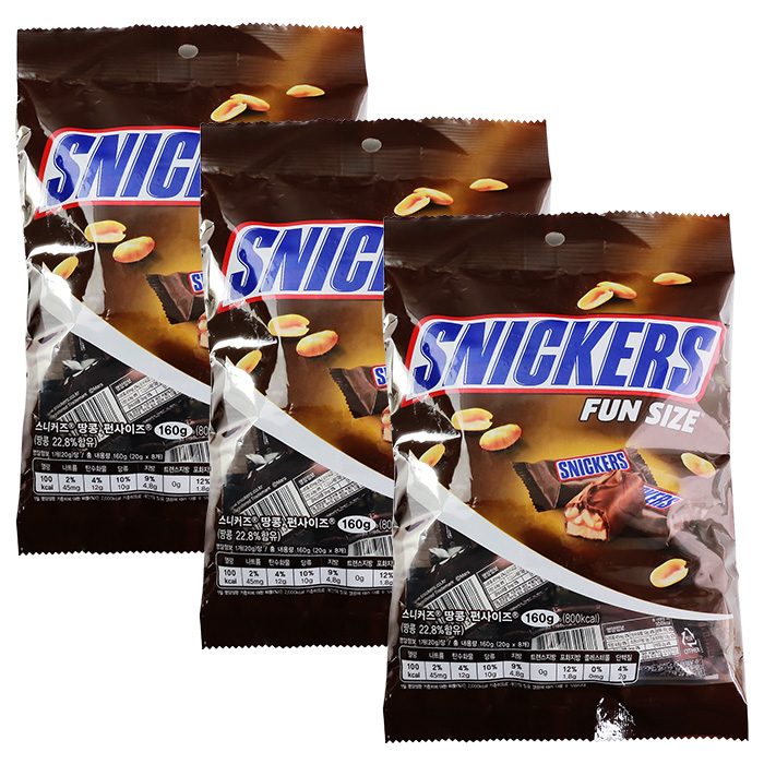 Mars 스니커즈 초코바 480g(160g x 3개) 초콜릿 트윅스 자유시간, 160g, 3개 15,000원