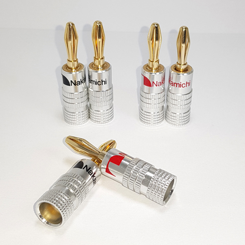 나카미치(NAKAMICHI) 금도금 바나나단자 바나나플러그 -- 스피커/커넥터/오디오젠더 1,500원