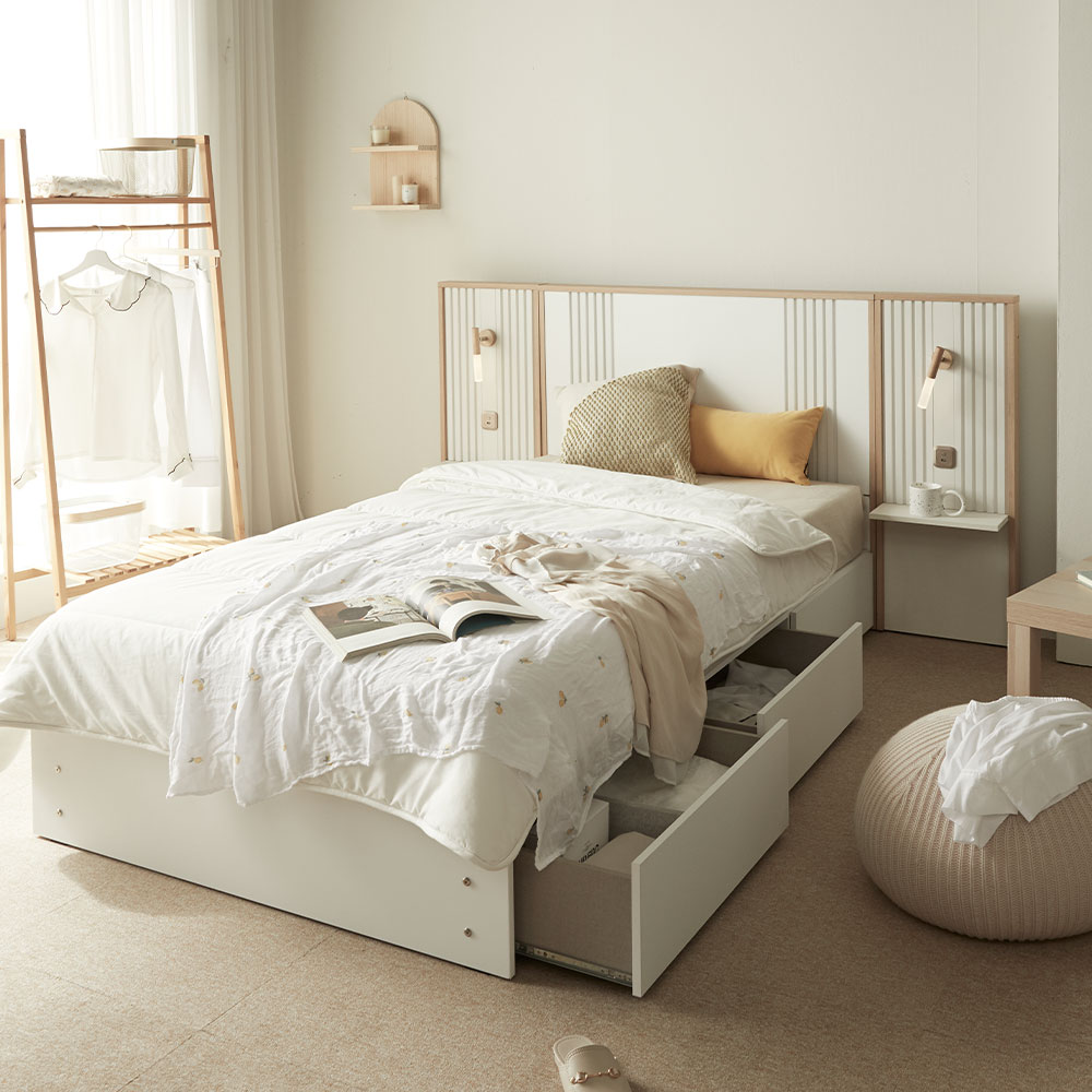 장인가구 로시 라이트 템바보드 호텔식침대 프레임 SS 289,000원