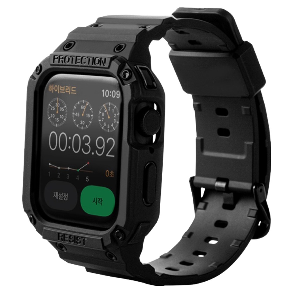 아이몰 애플워치 호환 사이드 풀커버 실리콘 일체형 스트랩, 블랙, 1개 13,720원