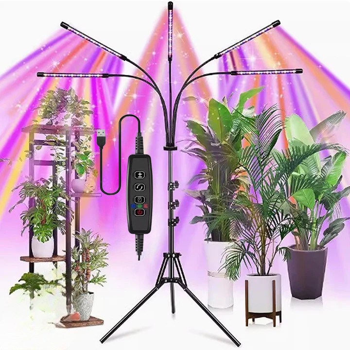 스탠드형 LED 식물 성장 조명등 5구 + 삼각대 세트 35,000원