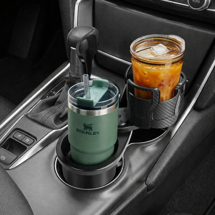 라이프엔라이크 차량용 2in1 컵홀더 확장 거치대 사이즈 조절 멀티 컵홀더 차량 컵거치대, 블랙, 1개 9,000원