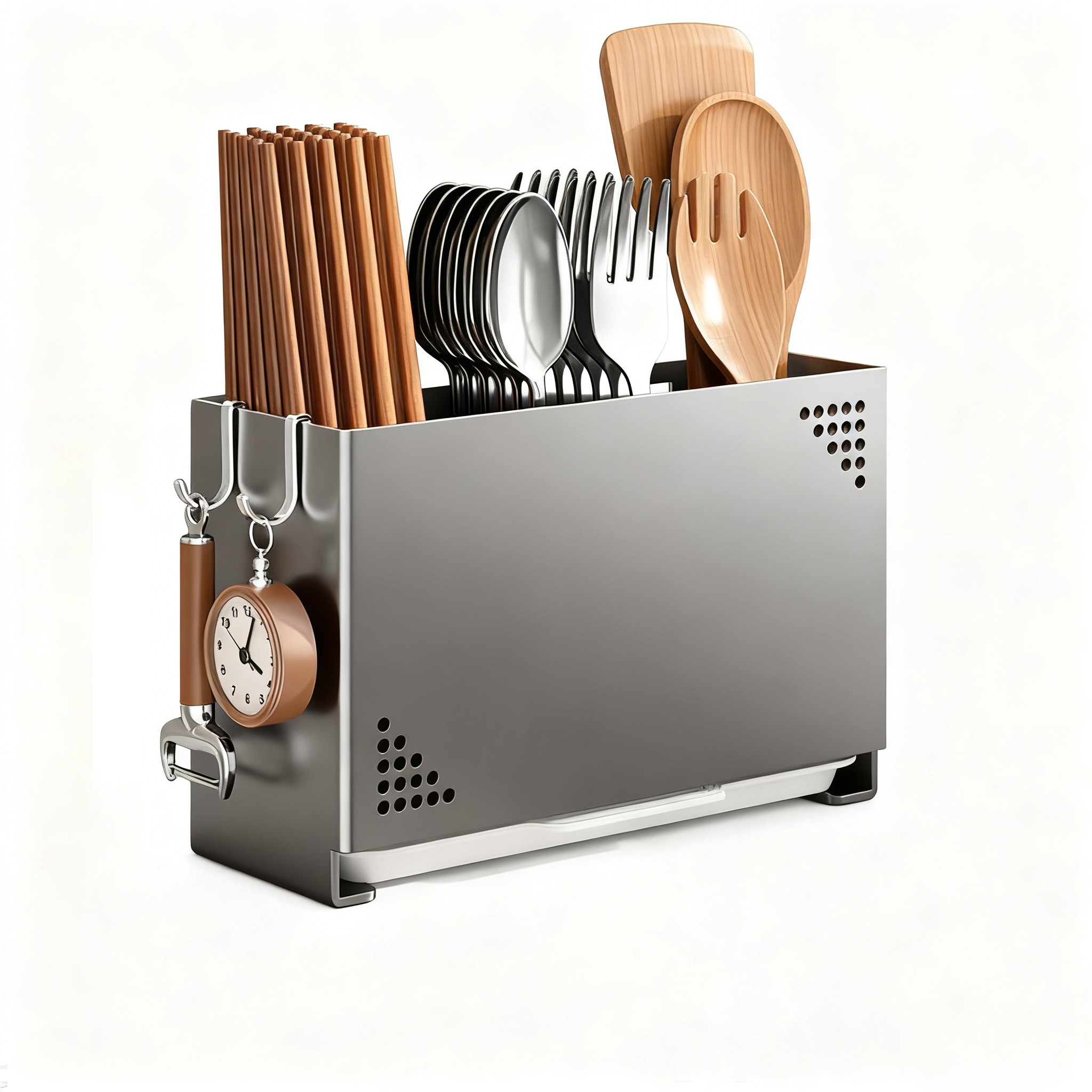 호밍사이 다용도 물빠짐 수저통 주방 3구 수저정리함 식기 보관함 9,500원