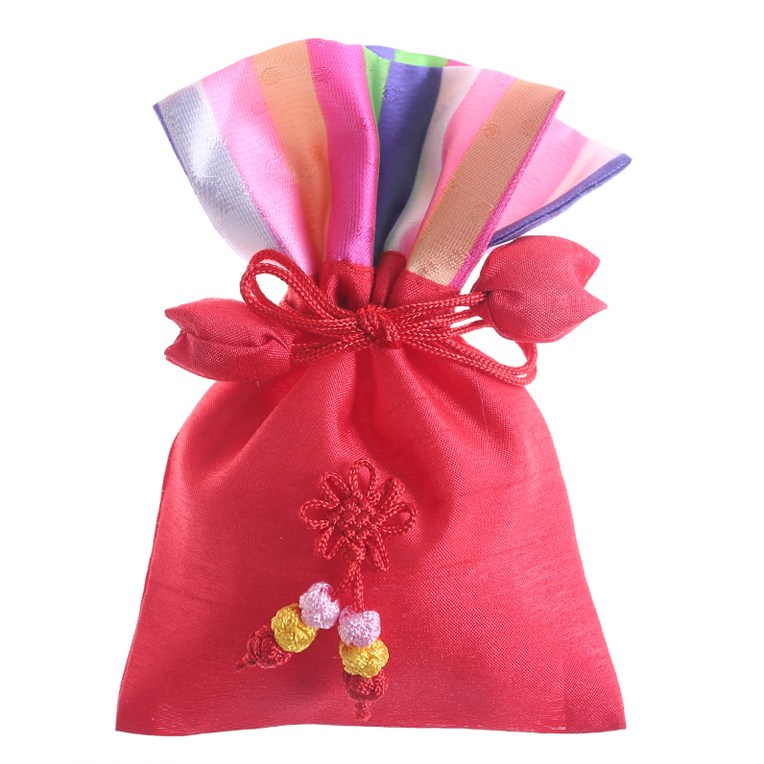 율아시아 실크 윗단 색동 복주머니, 중 랜덤, 100개 109,250원