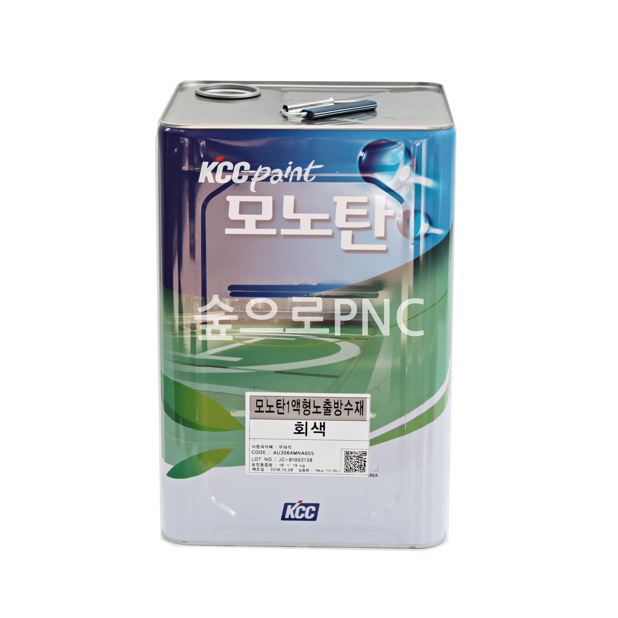 KCC정품 모노탄1액형노출방수제(모노탄중도) 16kg, 녹색,회색, 옥상방수제 80,000원