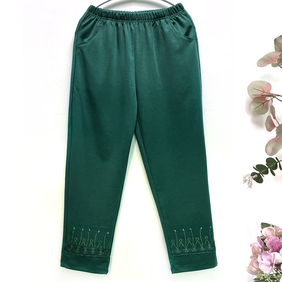 국민할매 할머니옷 봄가을 스판  홀시 밑단 레이스 9부 밴딩바지[HU-01] 중년의류 엄마옷 요양원옷 17,800원