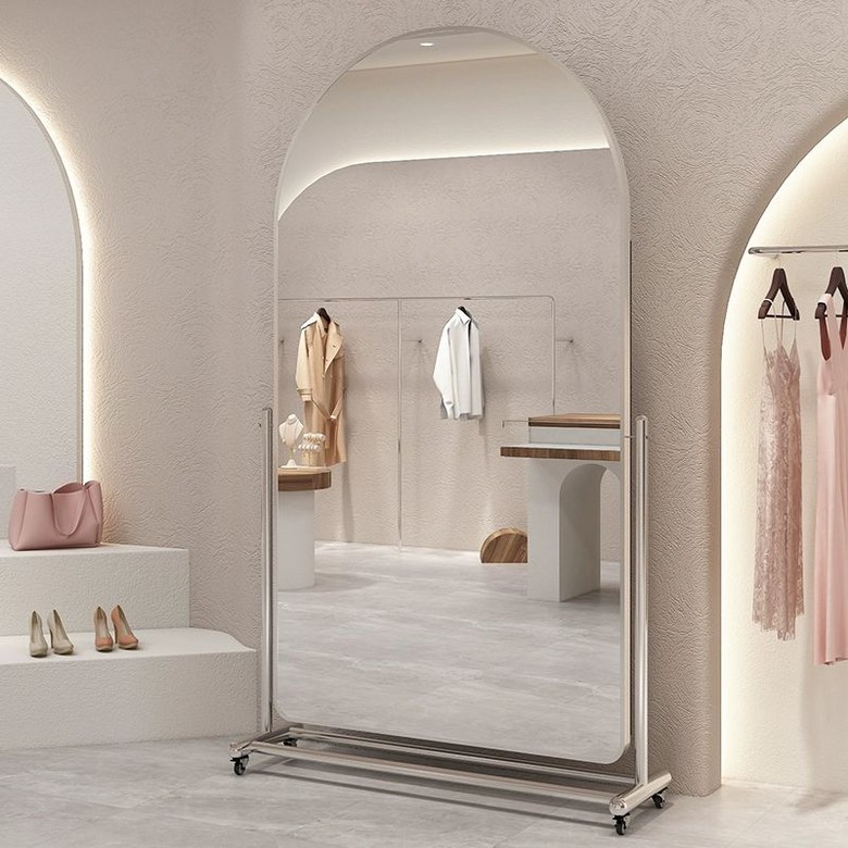 대형 전신 강화 유리 거울 2M 프레임 1000X2000 실버 바퀴달린 이동식 둥근사각 171,800원