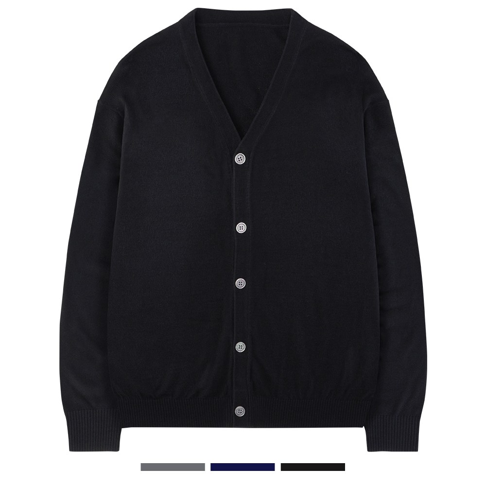 팀스핏 남성용 빅사이즈 워셔블 세미오버핏 니트 가디건 29,800원