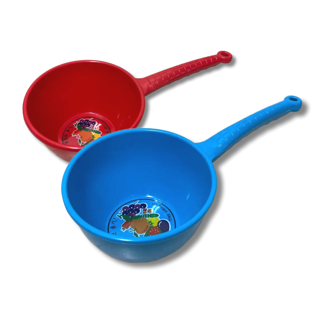 [나코] 플라스틱 물 바가지 자루바가지 약수터바가지 식당 목욕 세안 빨간 손잡이바가지, 파란색, 1개 5,800원