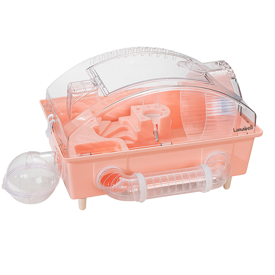 루나벨 투명 터널 햄스터 케이지, 핑크, 1개 39,600원