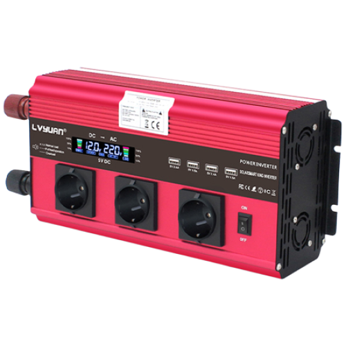 루앤 차량용 LCD 인버터 유사계단파 6000W 220V 60hz 한국형 KC인증, 1개 189,000원