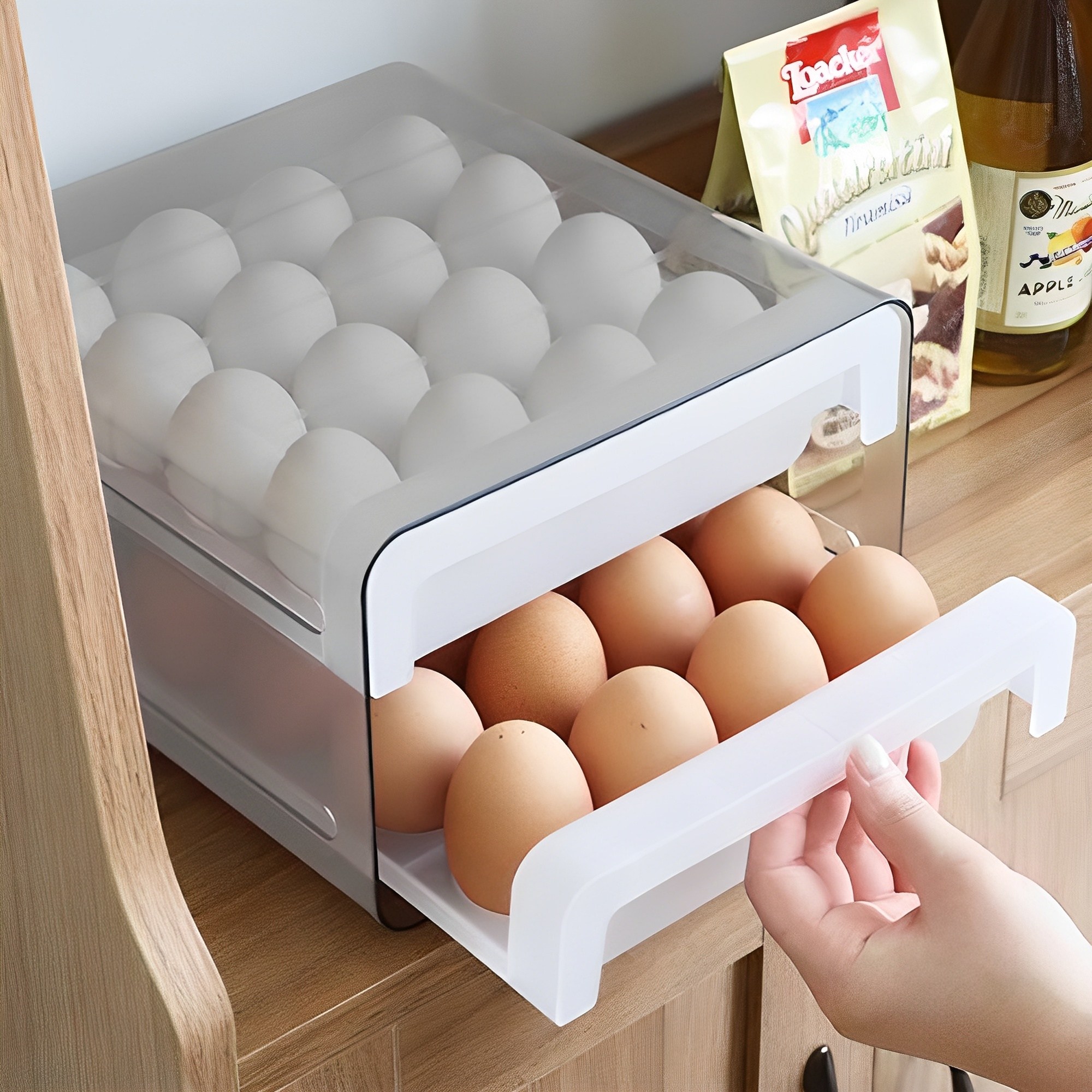 네이쳐리빙 에그쏙 2단 계란 트레이 보관용기 32구 6,900원