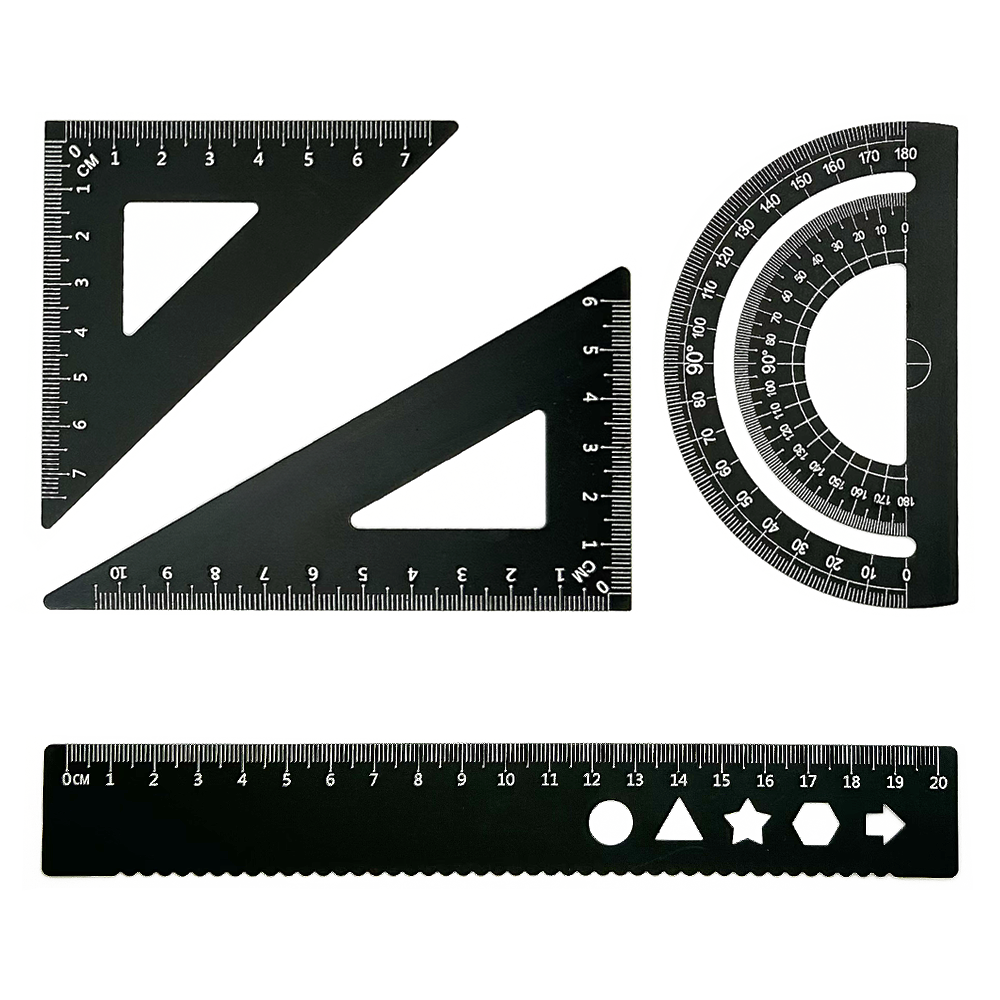 디엔오 스테인레스 삼각자 + 각도기 + 자 세트 5,900원
