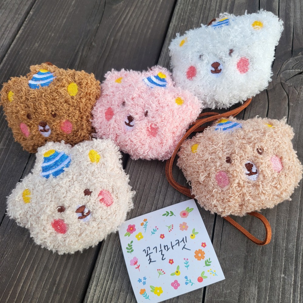 [5종세트]꽃길마켓 꼬깔 파티 곰 이름표 네임택 6,000원