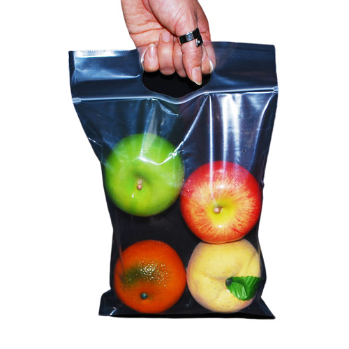 비닐쇼핑백 손잡이지퍼백 투명, 100장 9,600원